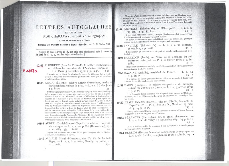 Lettre de D'Alembert à Sandoz-Rollin, 5 décembre 1771 Lettre de D'Alembert à Sandoz-Rollin, 5 décembre 1771