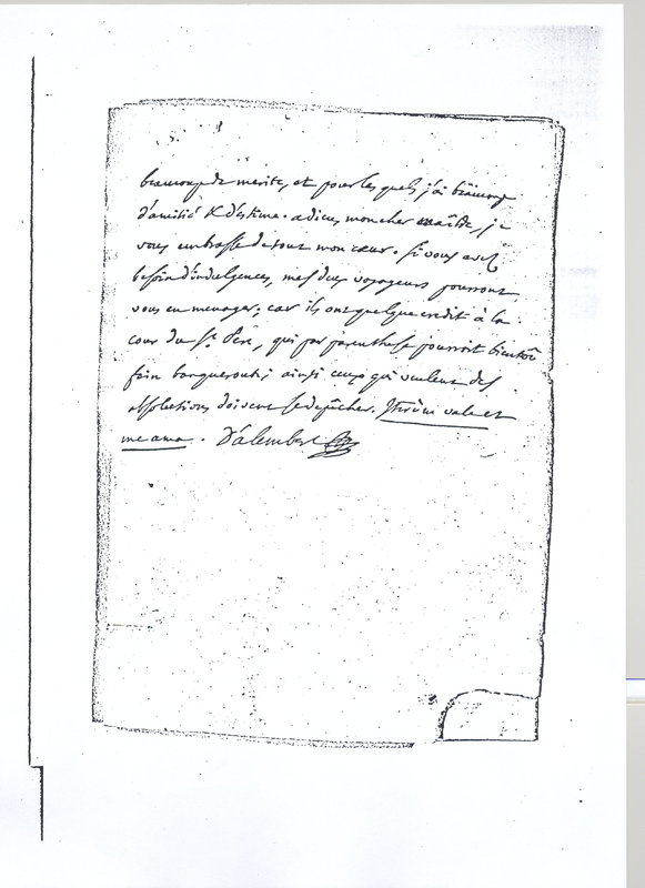 Lettre de D'Alembert à Voltaire, 11 mars 1767 Lettre de D'Alembert à Voltaire, 11 mars 1767