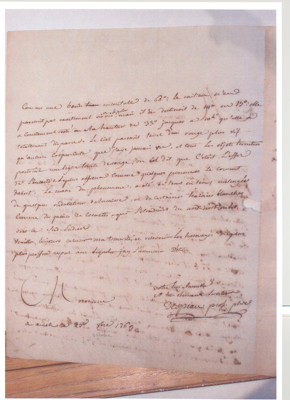 Lettre de Despiau à D'Alembert, 25 octobre 1769 Lettre de Despiau à D'Alembert, 25 octobre 1769