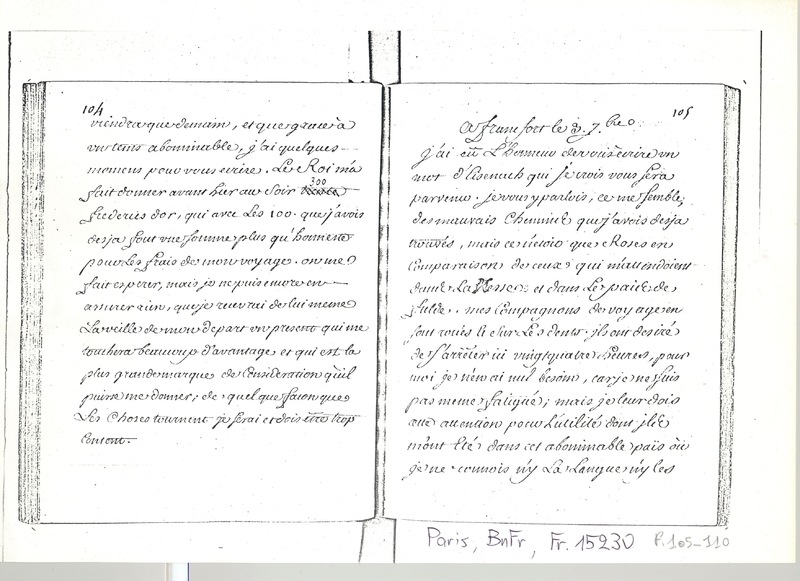 Lettre de D'Alembert à Mlle Lespinasse, 3 septembre 1763 Lettre de D'Alembert à Mlle Lespinasse, 3 septembre 1763