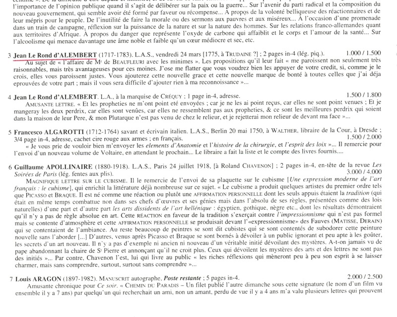 Lettre de D'Alembert à Turgot ou Trudaine, 24 mars 1775 Lettre de D'Alembert à Turgot ou Trudaine, 24 mars 1775