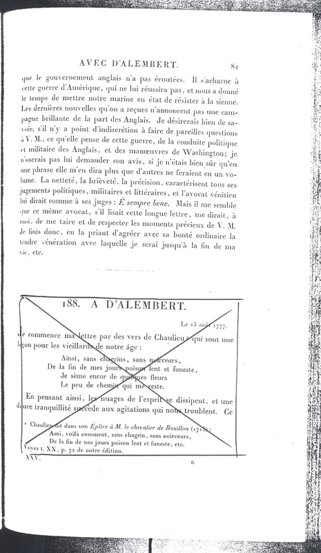 Lettre de D'Alembert à Frédéric II, 28 juillet 1777 Lettre de D'Alembert à Frédéric II, 28 juillet 1777