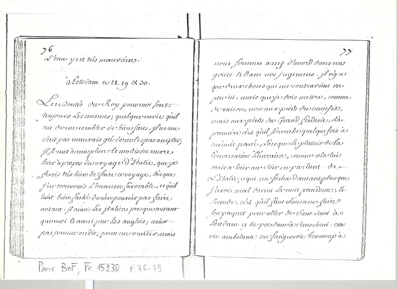 Lettre de D'Alembert à Mlle Lespinasse, 29 juillet 1763 Lettre de D'Alembert à Mlle Lespinasse, 29 juillet 1763