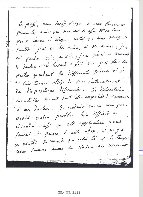 Lettre de Frédéric II à D'Alembert, 7 septembre 1776 Lettre de Frédéric II à D'Alembert, 7 septembre 1776