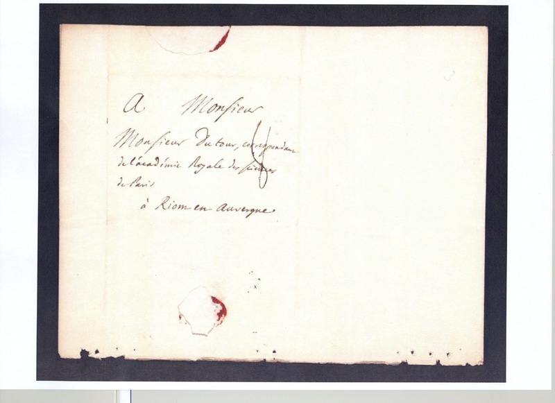 Lettre de D'Alembert à Du Tour, 23 juin 1768 Lettre de D'Alembert à Du Tour, 23 juin 1768