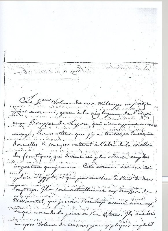 Lettre de D'Alembert à Voltaire, 6 avril 1767 Lettre de D'Alembert à Voltaire, 6 avril 1767
