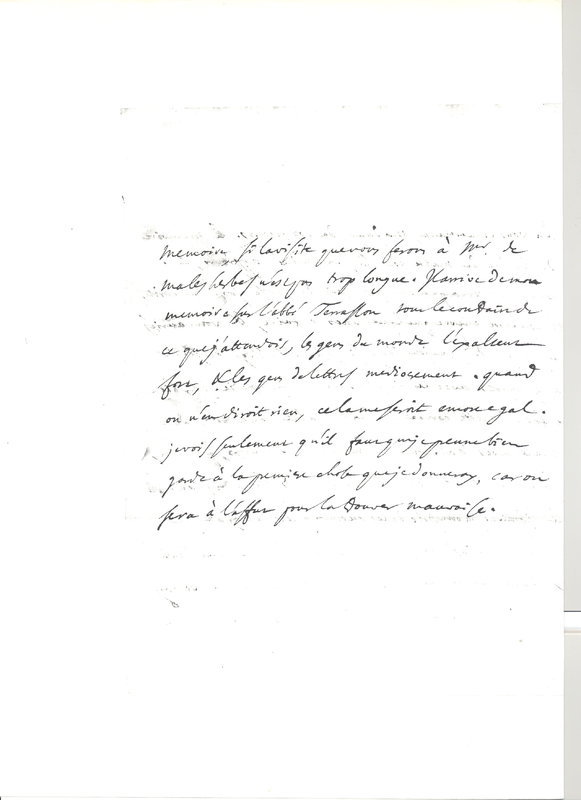 Lettre de D'Alembert à Mme de Crequÿ (Froullay), 10 février 1751 Lettre de D'Alembert à Mme de Crequÿ (Froullay), 10 février 1751
