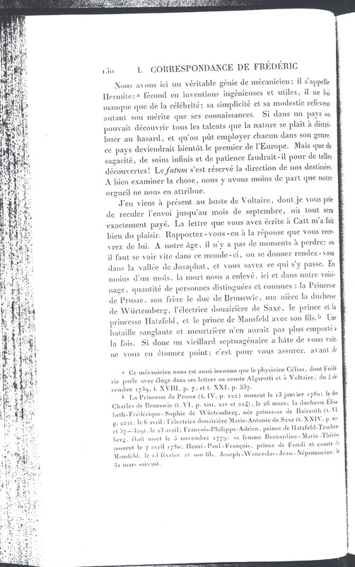 Lettre de Frédéric II à D'Alembert, 1er mai 1780 Lettre de Frédéric II à D'Alembert, 1er mai 1780