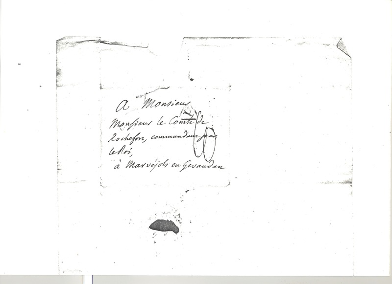 Lettre de D'Alembert à Rochefort d'Ally Jacques, 3 août 1781 Lettre de D'Alembert à Rochefort d'Ally Jacques, 3 août 1781