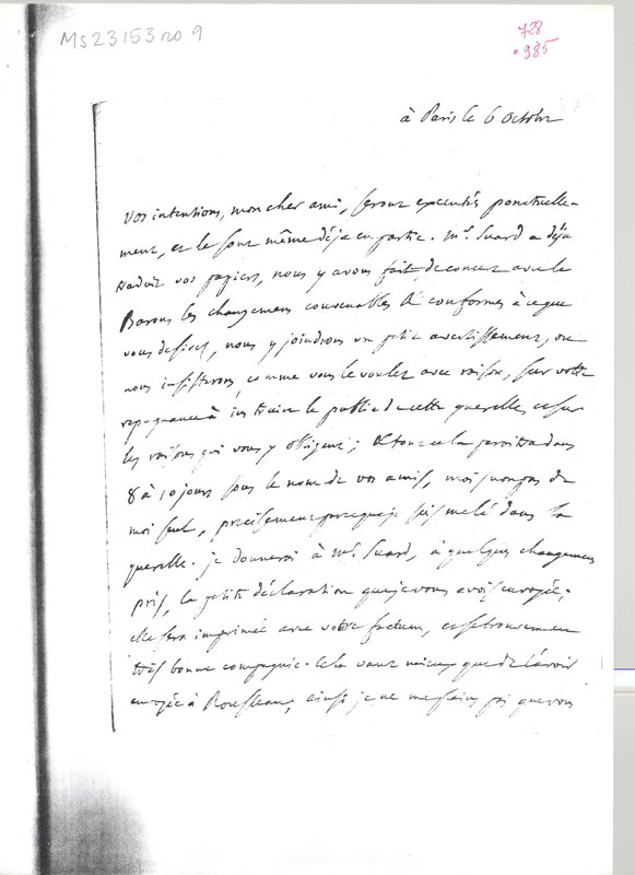 Lettre de D'Alembert à Hume David, 6 octobre 1766 Lettre de D'Alembert à Hume David, 6 octobre 1766