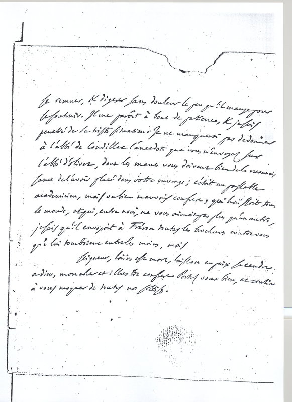 Lettre de D'Alembert à Voltaire, 12 novembre 1768 Lettre de D'Alembert à Voltaire, 12 novembre 1768