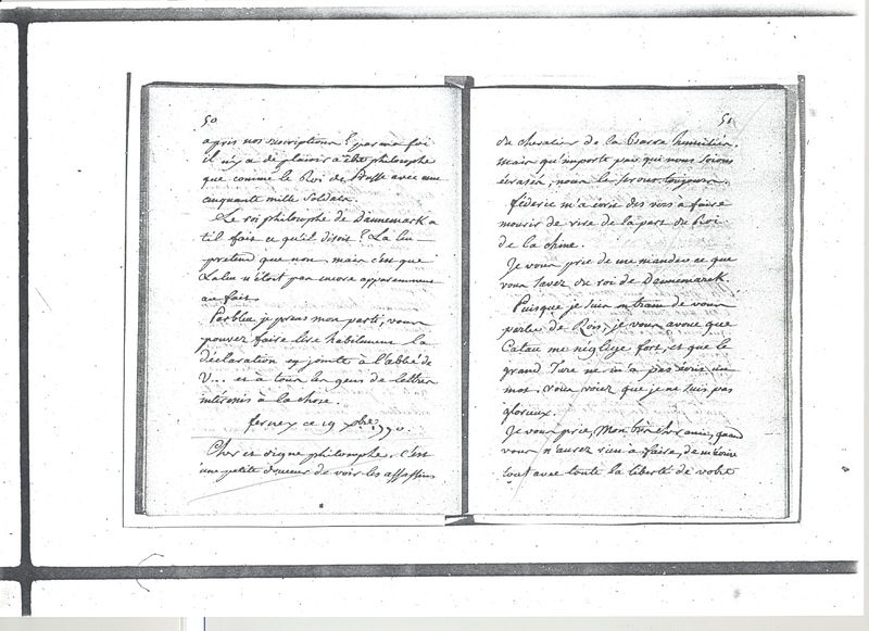 Lettre de Voltaire à D'Alembert, 19 décembre 1770 Lettre de Voltaire à D'Alembert, 19 décembre 1770