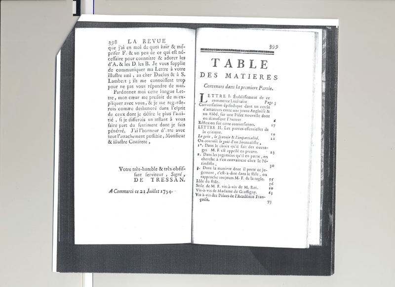 Lettre de Tressan à D'Alembert, 21 juillet 1754 Lettre de Tressan à D'Alembert, 21 juillet 1754