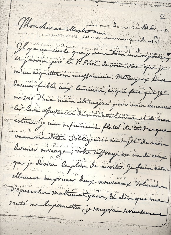 Lettre de D'Alembert à Beccaria, 2 juin 1767 Lettre de D'Alembert à Beccaria, 2 juin 1767