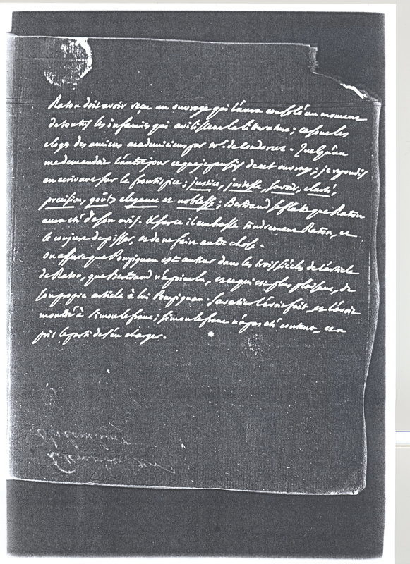 Lettre de D'Alembert à Voltaire, 27 février 1773 Lettre de D'Alembert à Voltaire, 27 février 1773