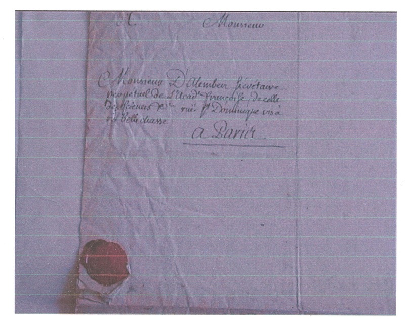 Lettre de Grandjean de Fouchy à D'Alembert, 20 avril 1775 Lettre de Grandjean de Fouchy à D'Alembert, 20 avril 1775