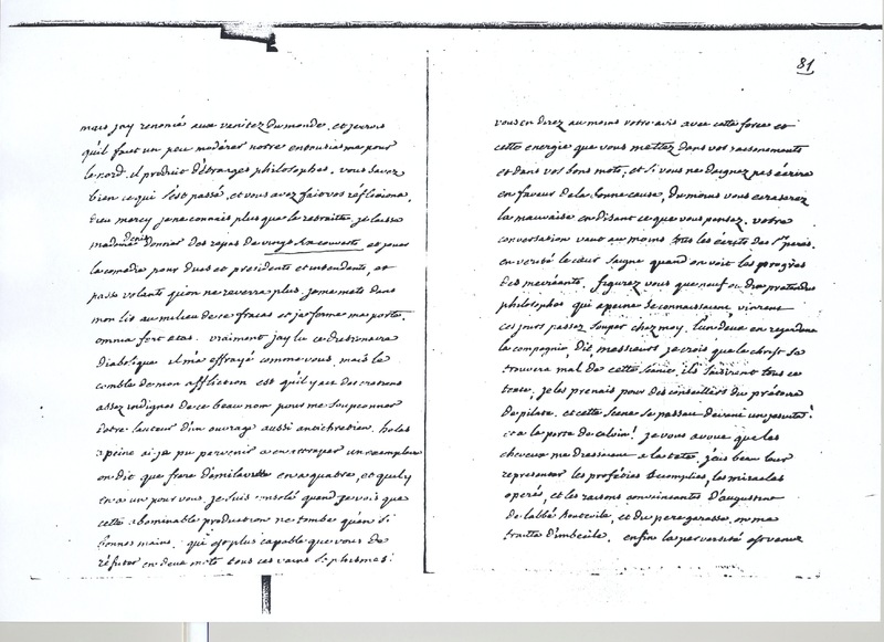 Lettre de Voltaire à D'Alembert, 7 septembre 1764