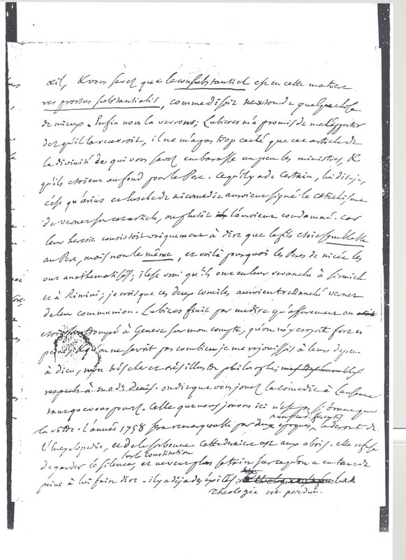 Lettre de D'Alembert à Voltaire, 15 février 1758 Lettre de D'Alembert à Voltaire, 15 février 1758