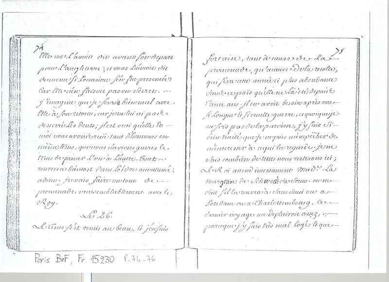 Lettre de D'Alembert à Mlle Lespinasse, 26 juillet 1763 Lettre de D'Alembert à Mlle Lespinasse, 26 juillet 1763