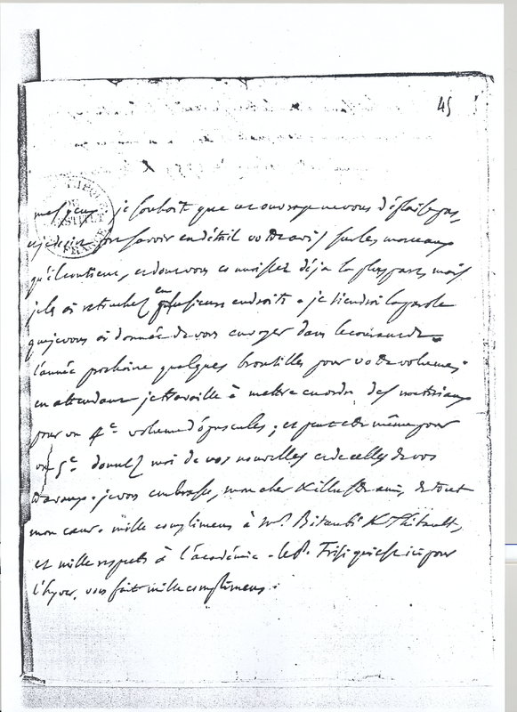 Lettre de D'Alembert à Lagrange, 12 décembre 1766 Lettre de D'Alembert à Lagrange, 12 décembre 1766