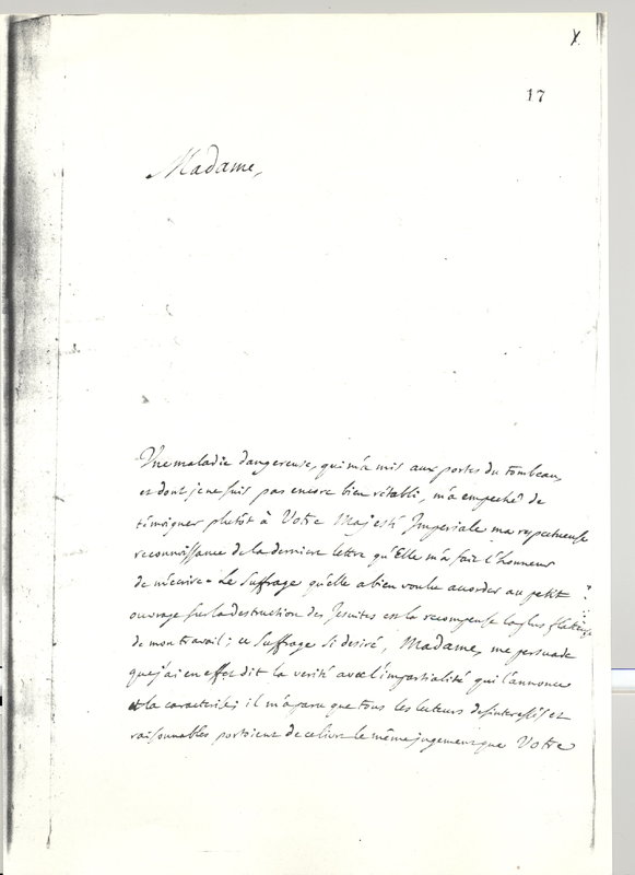Lettre de D'Alembert à Catherine II, 26 octobre 1765 Lettre de D'Alembert à Catherine II, 26 octobre 1765
