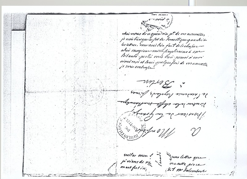 Lettre de D'Alembert à Lagrange, 7 février 1767 Lettre de D'Alembert à Lagrange, 7 février 1767