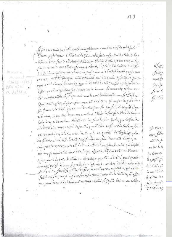 Lettre de Choquet à D'Alembert, 24 janvier 1779 Lettre de Choquet à D'Alembert, 24 janvier 1779
