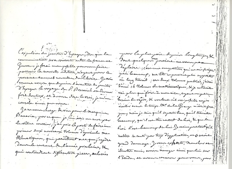 Lettre de D'Alembert à Frisi, 2 juin 1767 Lettre de D'Alembert à Frisi, 2 juin 1767