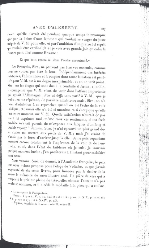 Lettre de D'Alembert à Frédéric II, 19 septembre 1779 Lettre de D'Alembert à Frédéric II, 19 septembre 1779