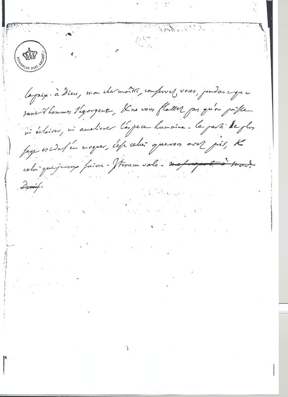 Lettre de D'Alembert à Voltaire, 10 septembre 1760 Lettre de D'Alembert à Voltaire, 10 septembre 1760