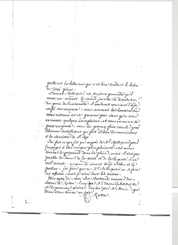 Lettre de Voltaire à D'Alembert, 18 janvier 1773