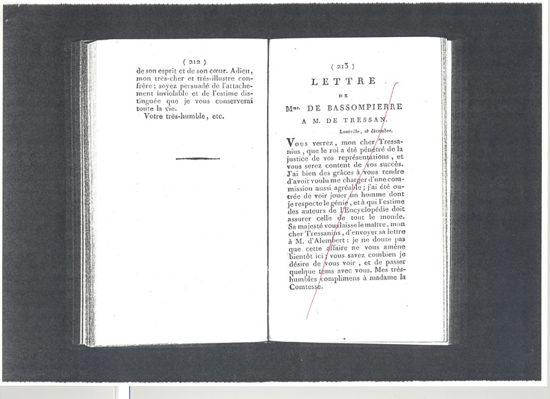 Lettre de D'Alembert à Tressan, 26 décembre 1755