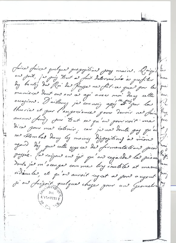 Lettre de Lagrange à D'Alembert, 10 mai 1766 Lettre de Lagrange à D'Alembert, 10 mai 1766