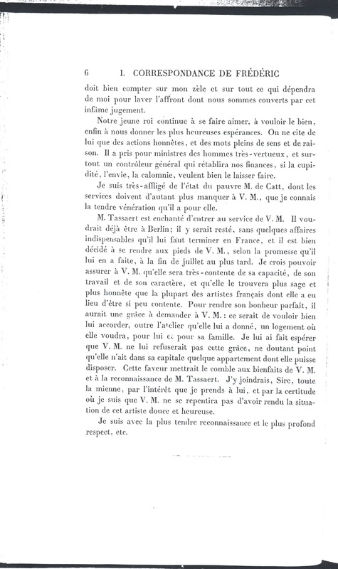 Lettre de D'Alembert à Frédéric II, 7 février 1775 Lettre de D'Alembert à Frédéric II, 7 février 1775