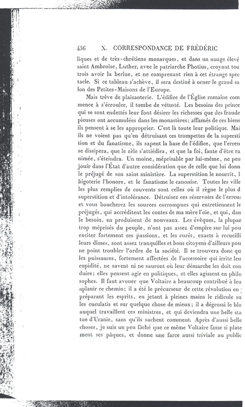 Lettre de Frédéric II à D'Alembert, 2 juillet 1769 Lettre de Frédéric II à D'Alembert, 2 juillet 1769