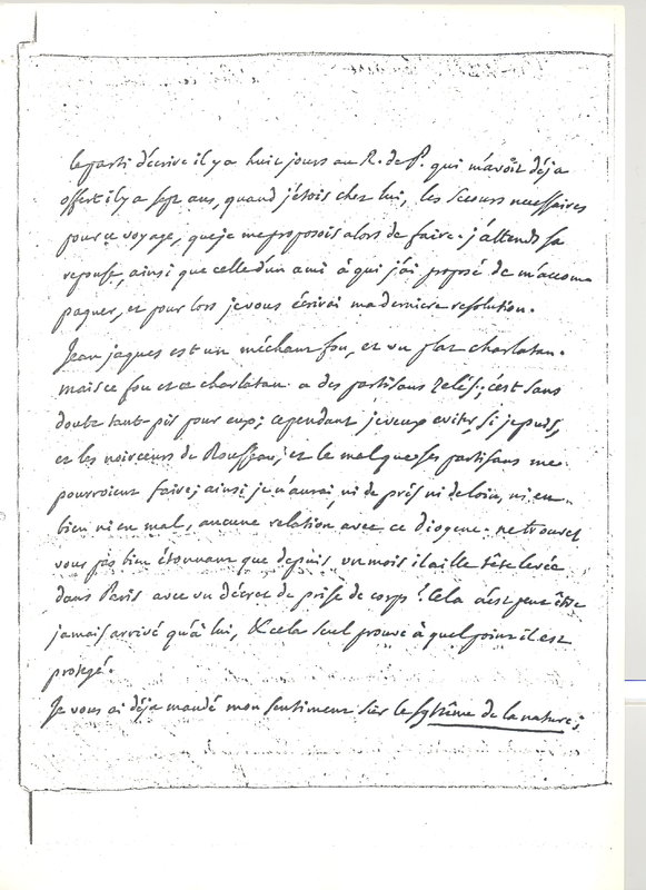 Lettre de D'Alembert à Voltaire, 4 août 1770 Lettre de D'Alembert à Voltaire, 4 août 1770