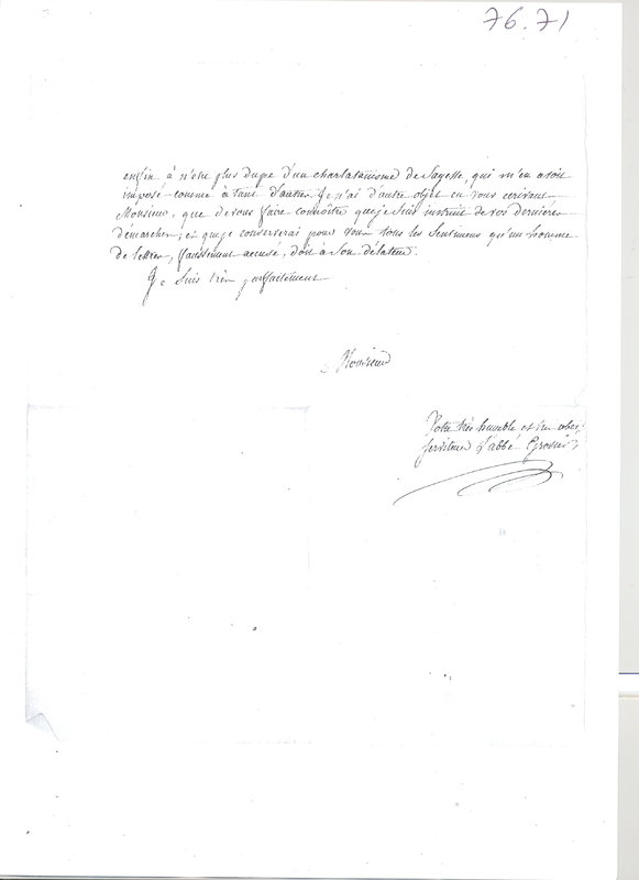 Lettre de Grosier à D'Alembert, 21 novembre 1776 Lettre de Grosier à D'Alembert, 21 novembre 1776