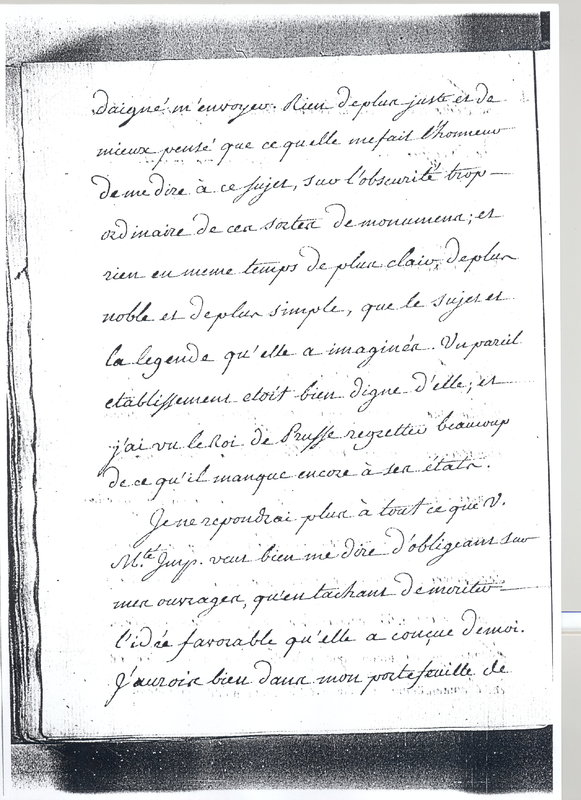 Lettre de D'Alembert à Catherine II, novembre 1764