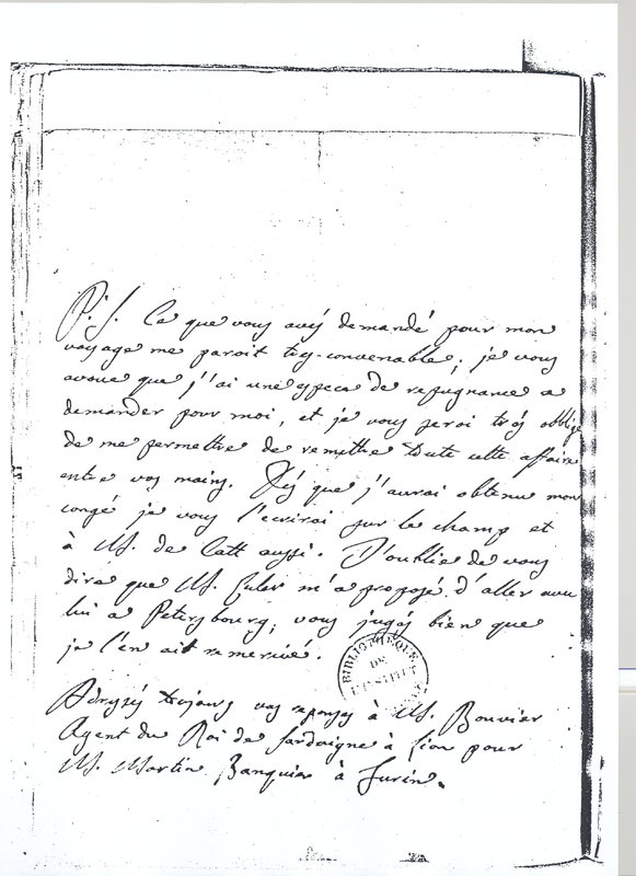 Lettre de Lagrange à D'Alembert, 4 juin 1766 Lettre de Lagrange à D'Alembert, 4 juin 1766