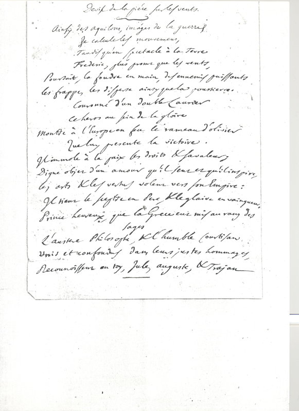 Lettre de D'Alembert à Adhemar, 9 août 1746 Lettre de D'Alembert à Adhemar, 9 août 1746
