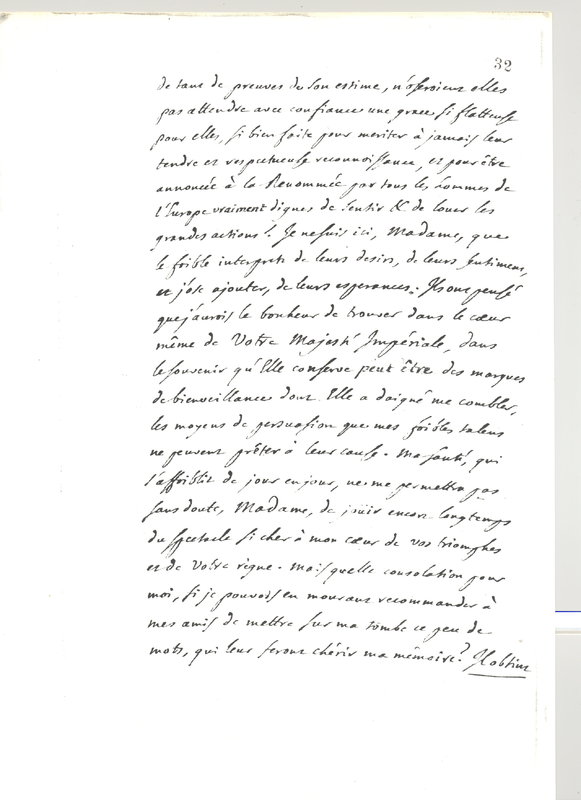 Lettre de D'Alembert à Catherine II, 31 décembre 1772 Lettre de D'Alembert à Catherine II, 31 décembre 1772