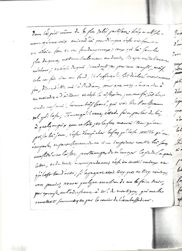 Lettre de D'Alembert à Hume David, 4 août 1766