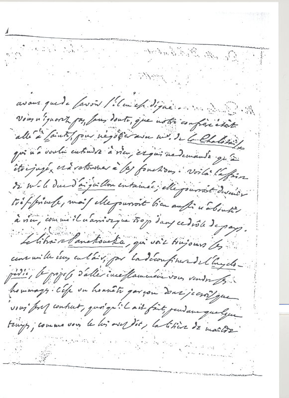 Lettre de D'Alembert à Voltaire, 12 avril 1770 Lettre de D'Alembert à Voltaire, 12 avril 1770