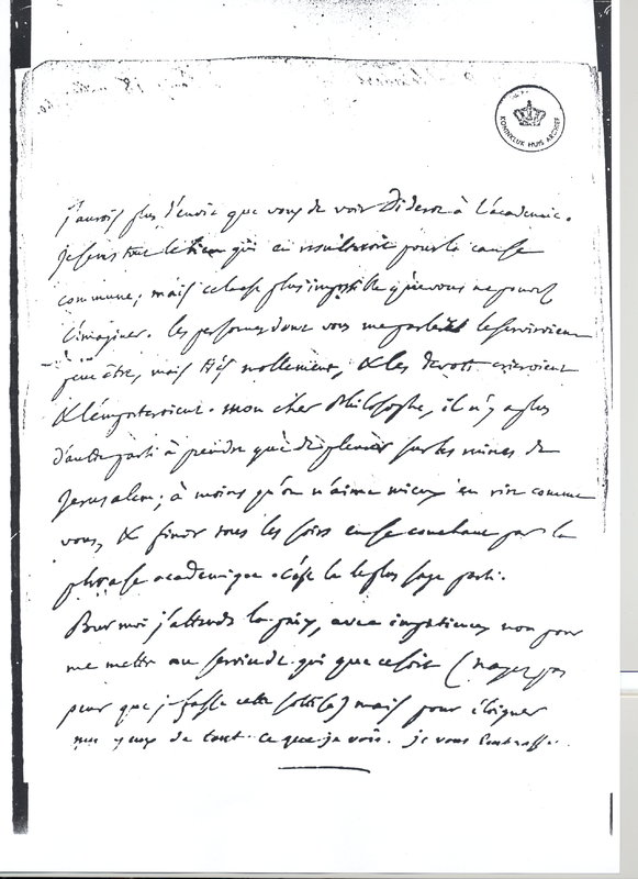 Lettre de D'Alembert à Voltaire, 18 juillet 1760 Lettre de D'Alembert à Voltaire, 18 juillet 1760