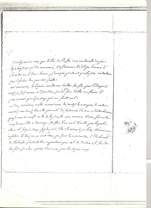 Lettre de D'Alembert à Turgot, 12 janvier 1763 Lettre de D'Alembert à Turgot, 12 janvier 1763