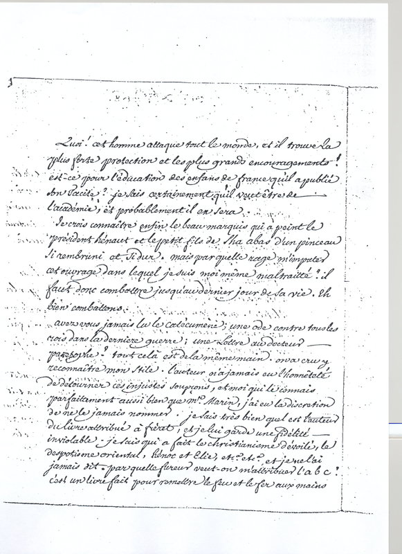 Lettre de Voltaire à D'Alembert, 31 décembre 1768 Lettre de Voltaire à D'Alembert, 31 décembre 1768