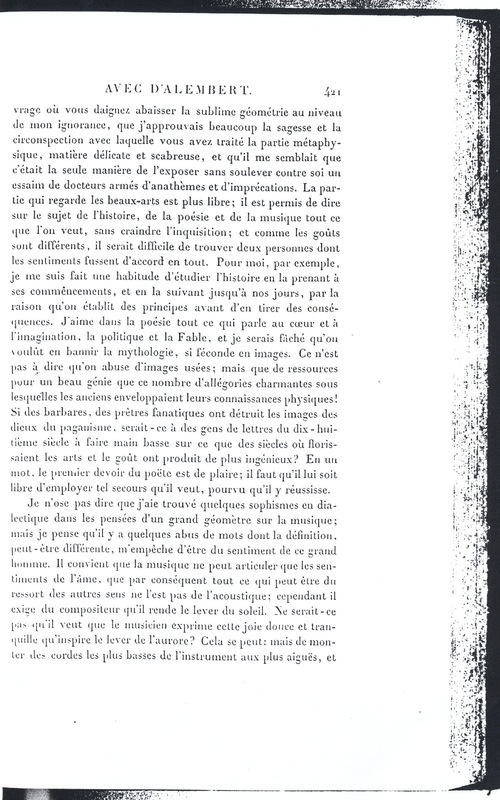 Lettre de Frédéric II à D'Alembert, 5 mai 1767 Lettre de Frédéric II à D'Alembert, 5 mai 1767