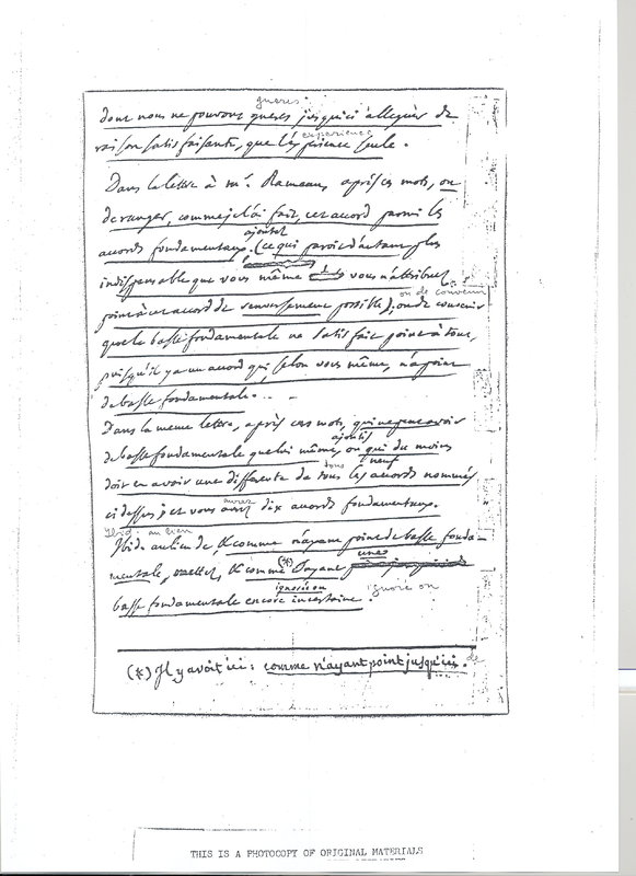 Lettre de D'Alembert à Roussier, mars 1761 Lettre de D'Alembert à Roussier, mars 1761