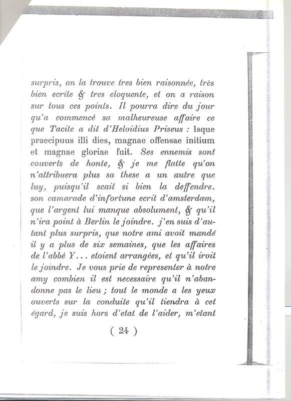 Lettre de D'Alembert à Argens, 28 octobre 1752 Lettre de D'Alembert à Argens, 28 octobre 1752