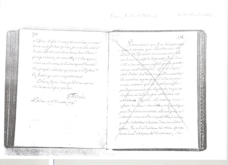 Lettre de Frédéric II à D'Alembert, 23 octobre 1775 Lettre de Frédéric II à D'Alembert, 23 octobre 1775